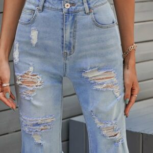 womens-fashion-light-blue-distressed-jeans-bermuda-shorts