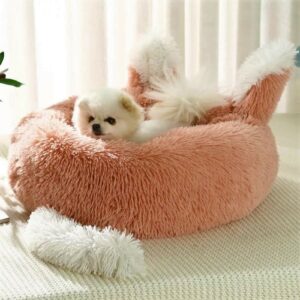 fast-shipping-plush-pet-bed-with-ears-and-tail-for-cats-and-small-dogs