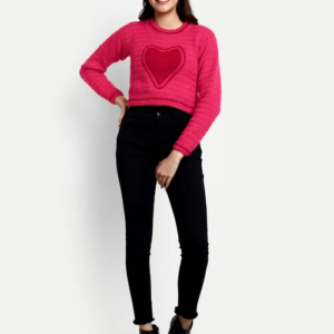 hart-printed-round-neck-long-sleeves-sweater-size-l-color-pink