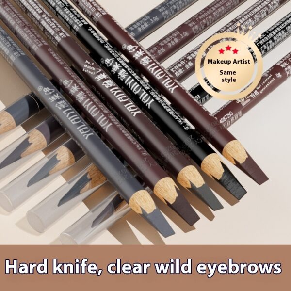 Hard Core Wild Eyebrow Pencil Waterproof And Sweatproof Distinct Look - Image 4