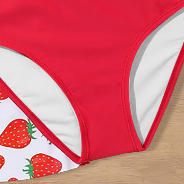 Children's Swimsuit Three-piece Girls' Skirt Middle And Big Children's Ruffled Split Swimsuit - Image 4