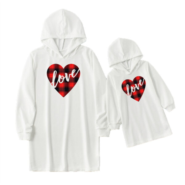 White Parent-Child Sweater Dress Mother And Daughter Multiple - Image 2